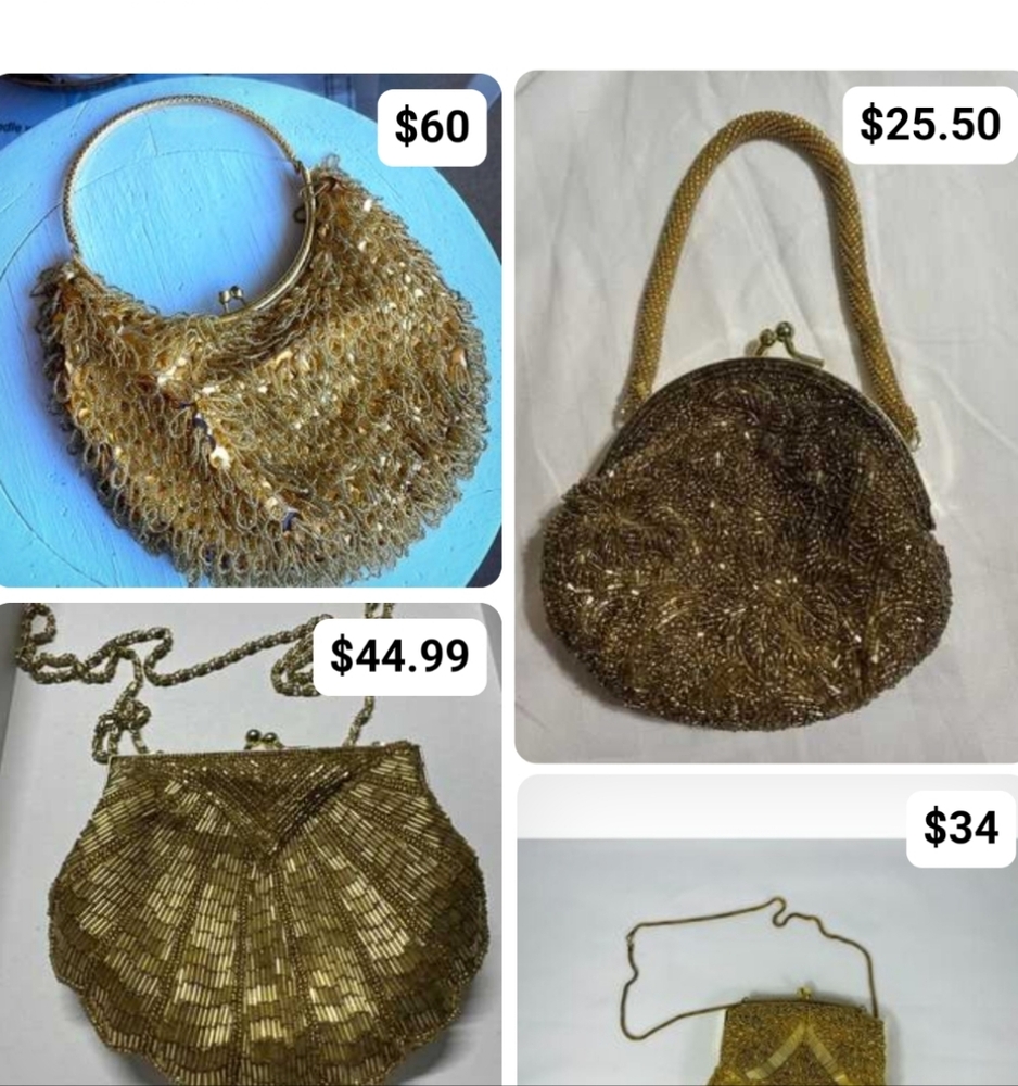 Cache Elegant Gold Beaded Women's Bag, See Photos for sz & wear. - Picture 12 of 13